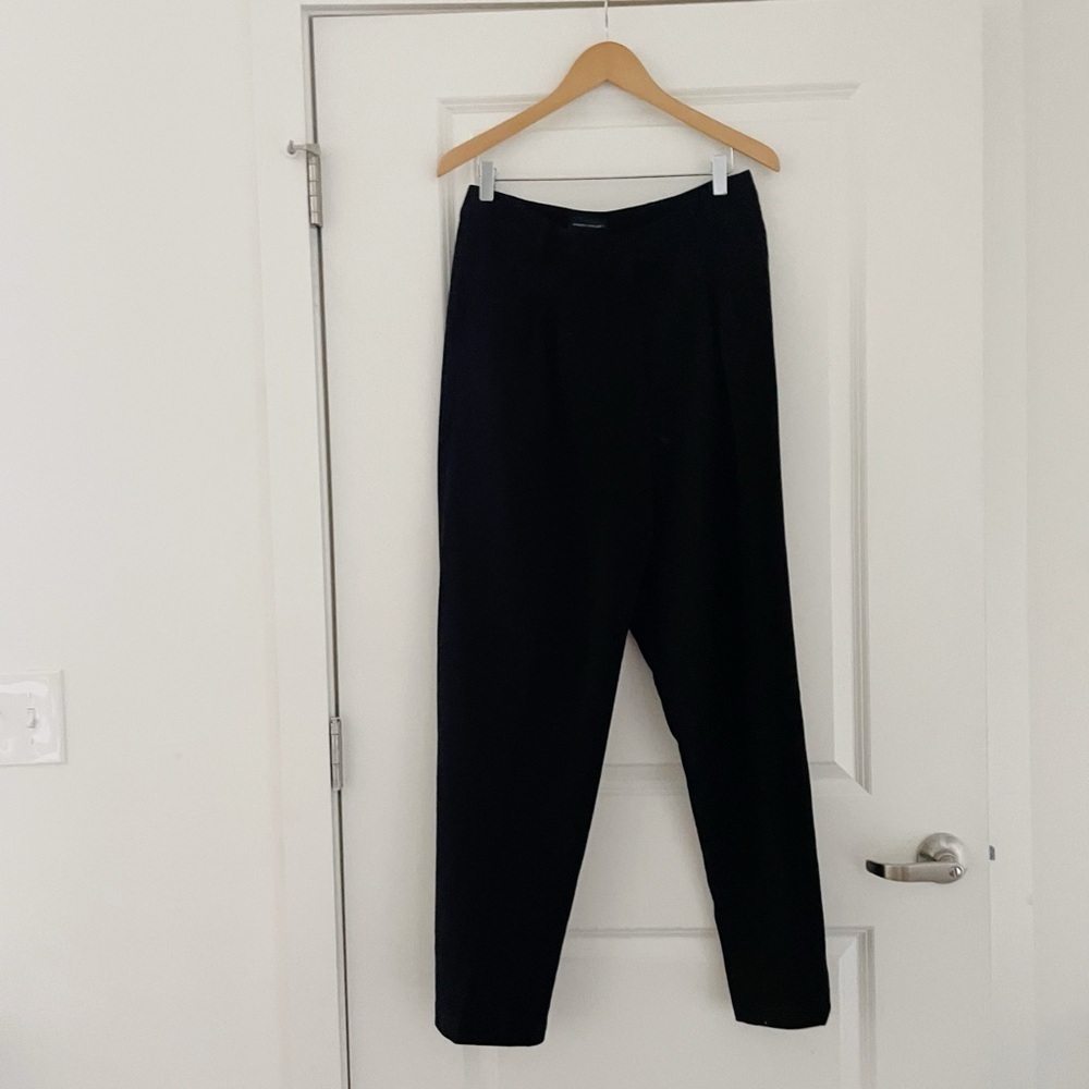 Modern Citizen Wide Leg Pleated Midweight High Rise Trouser Pants